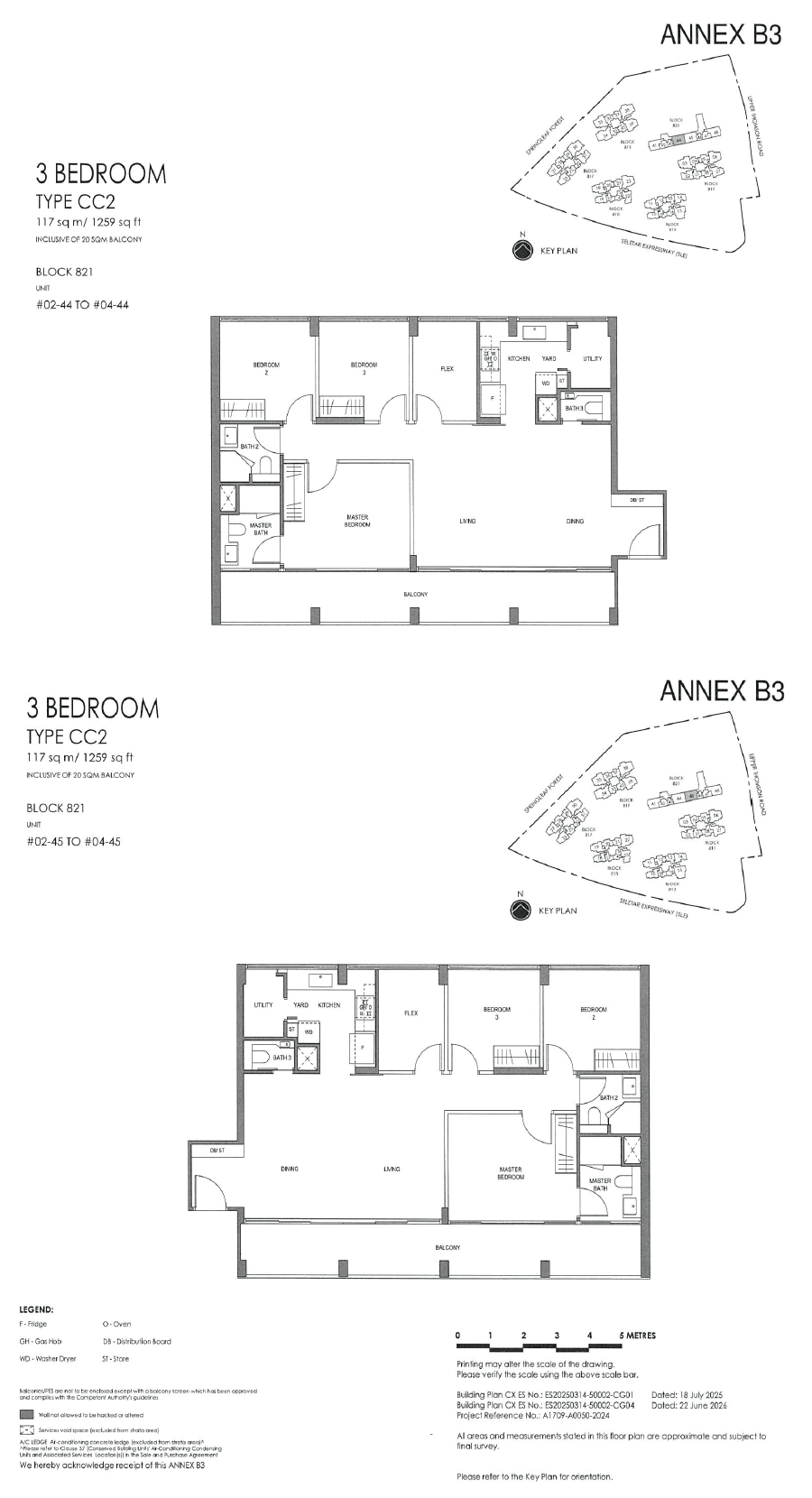 Springleaf Residence, floor plan CC2 (3 Bedroom + Study + Utility)