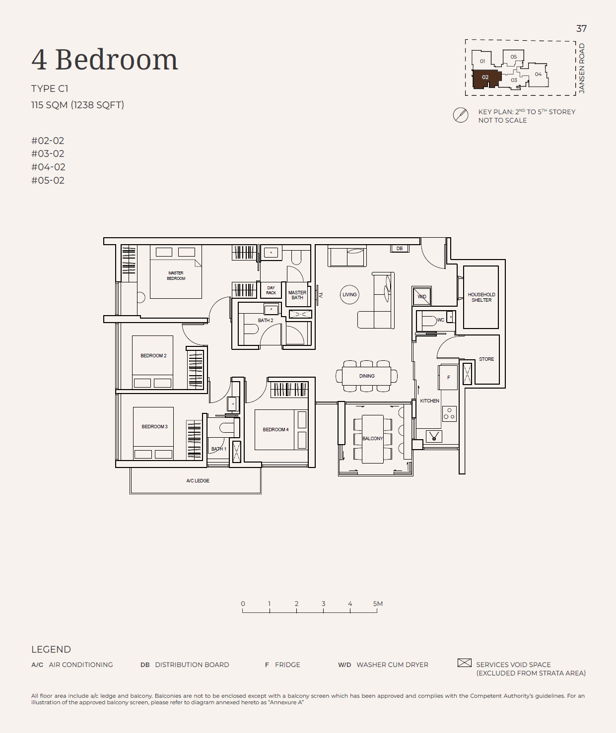 Jansen House, floor plan C1 (4 Bedroom)