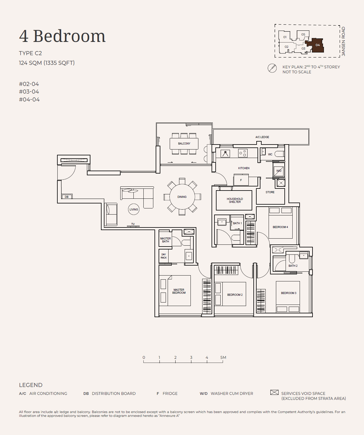 Jansen House, floor plan C2 (4 Bedroom)