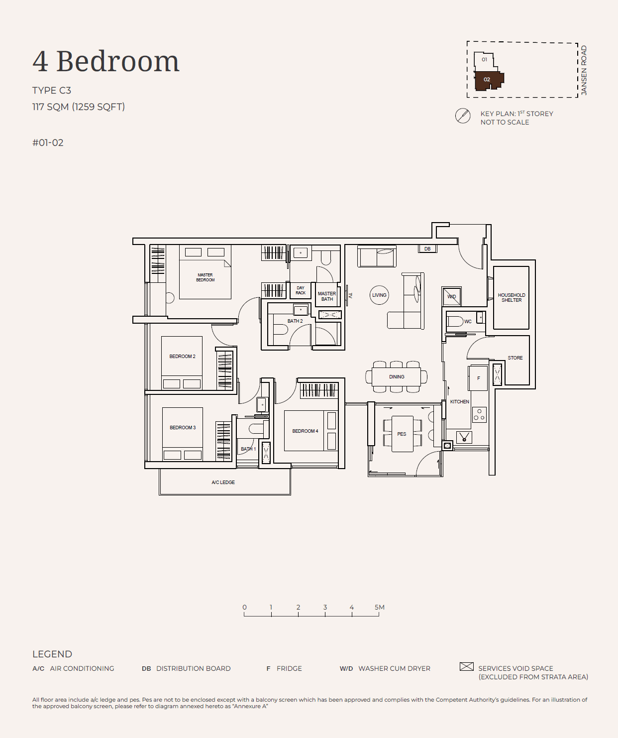 Jansen House, floor plan C3 (4 Bedroom)