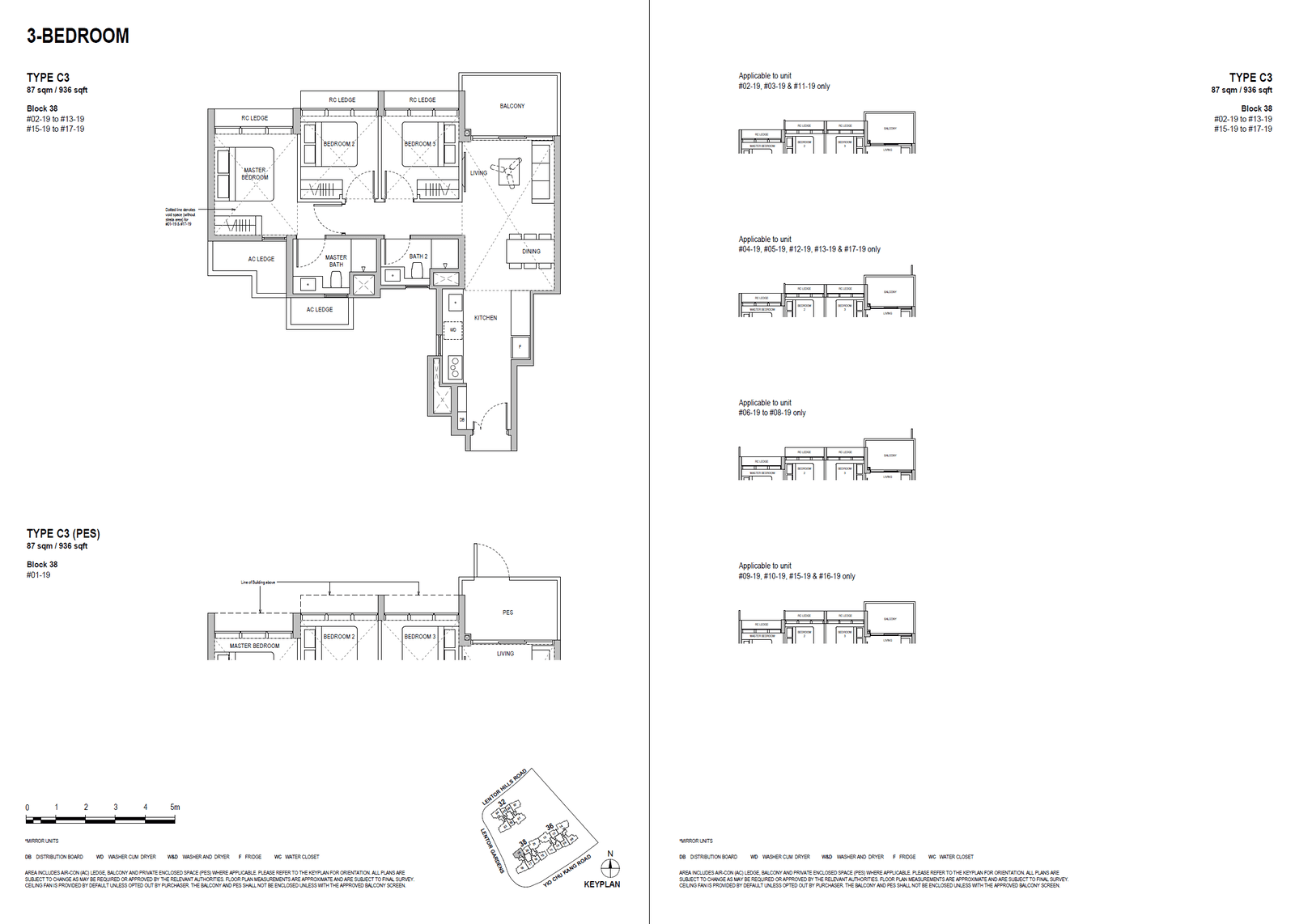 Lentoria, floor plan C3 (3 Bedroom)