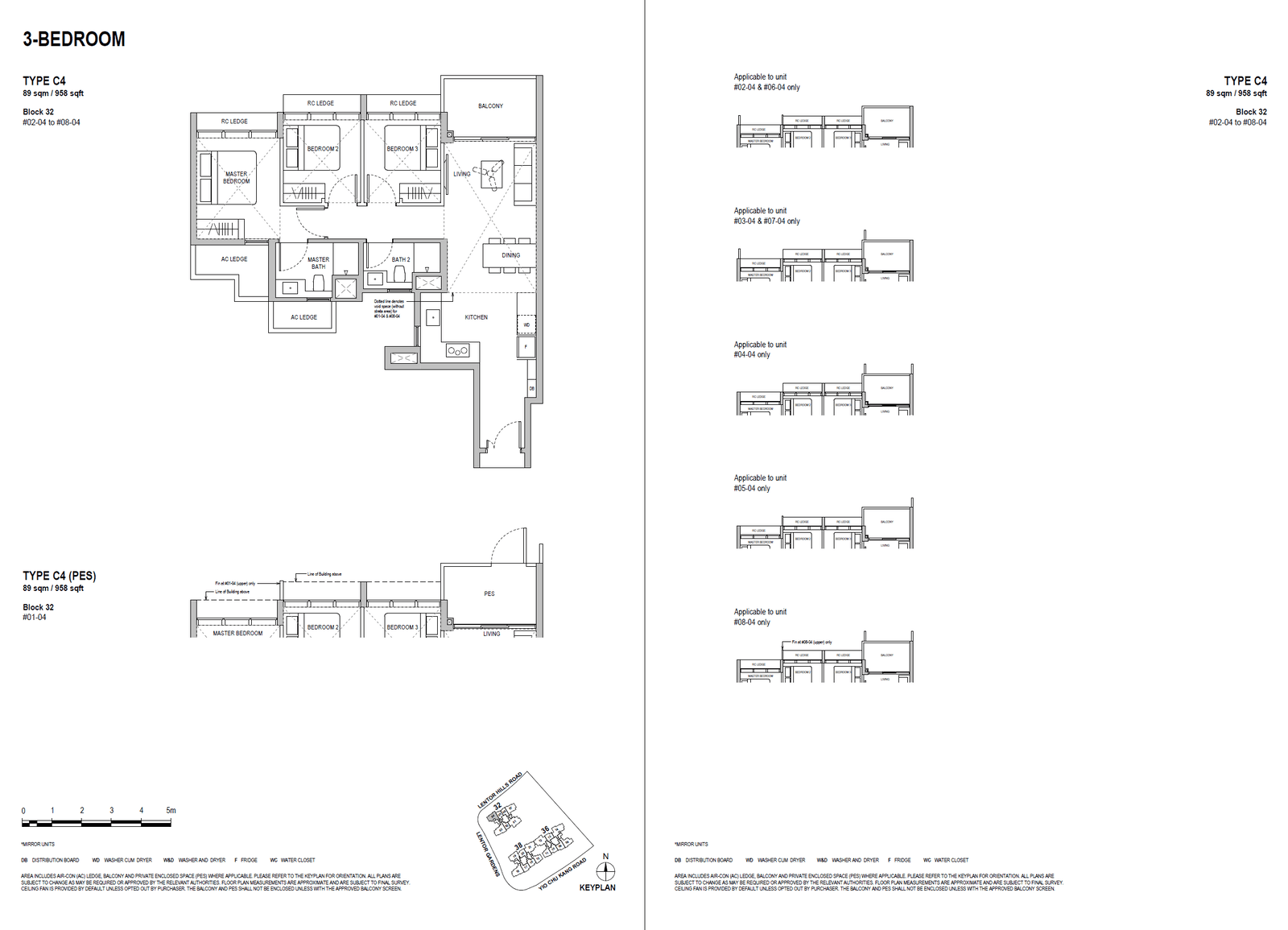 Lentoria, floor plan C4 (3 Bedroom)
