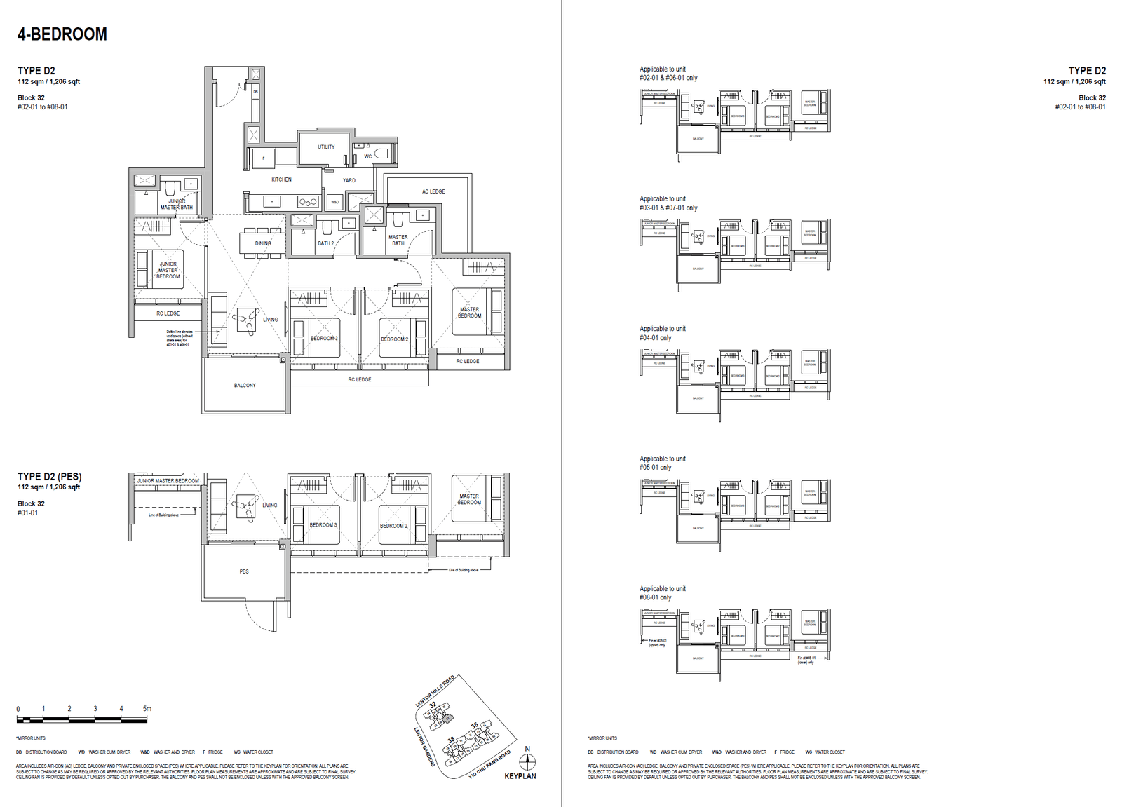Lentoria, floor plan D2 (4 Bedroom)