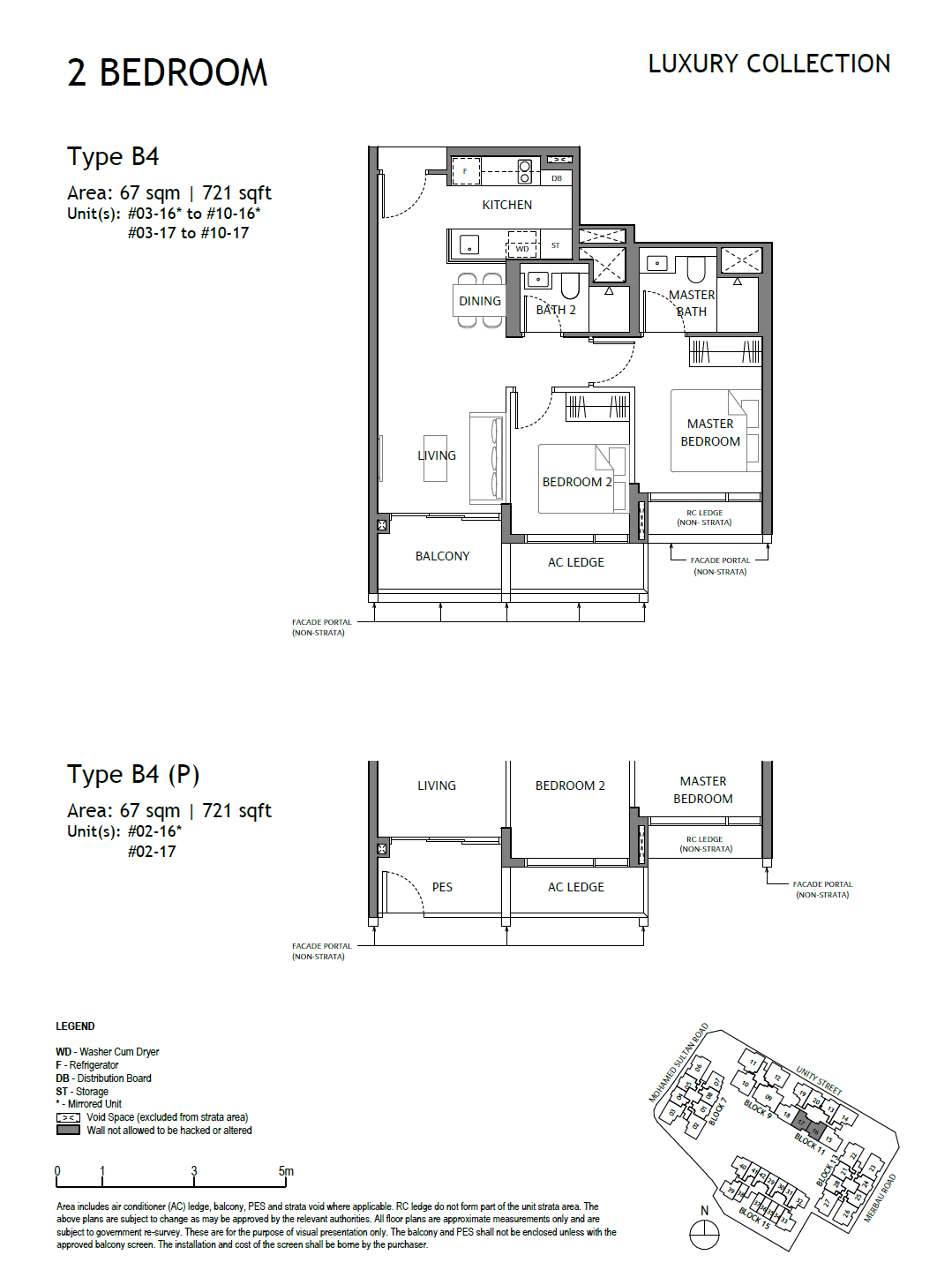 The Robertson Opus, floor plan B4 (2 Bedroom)