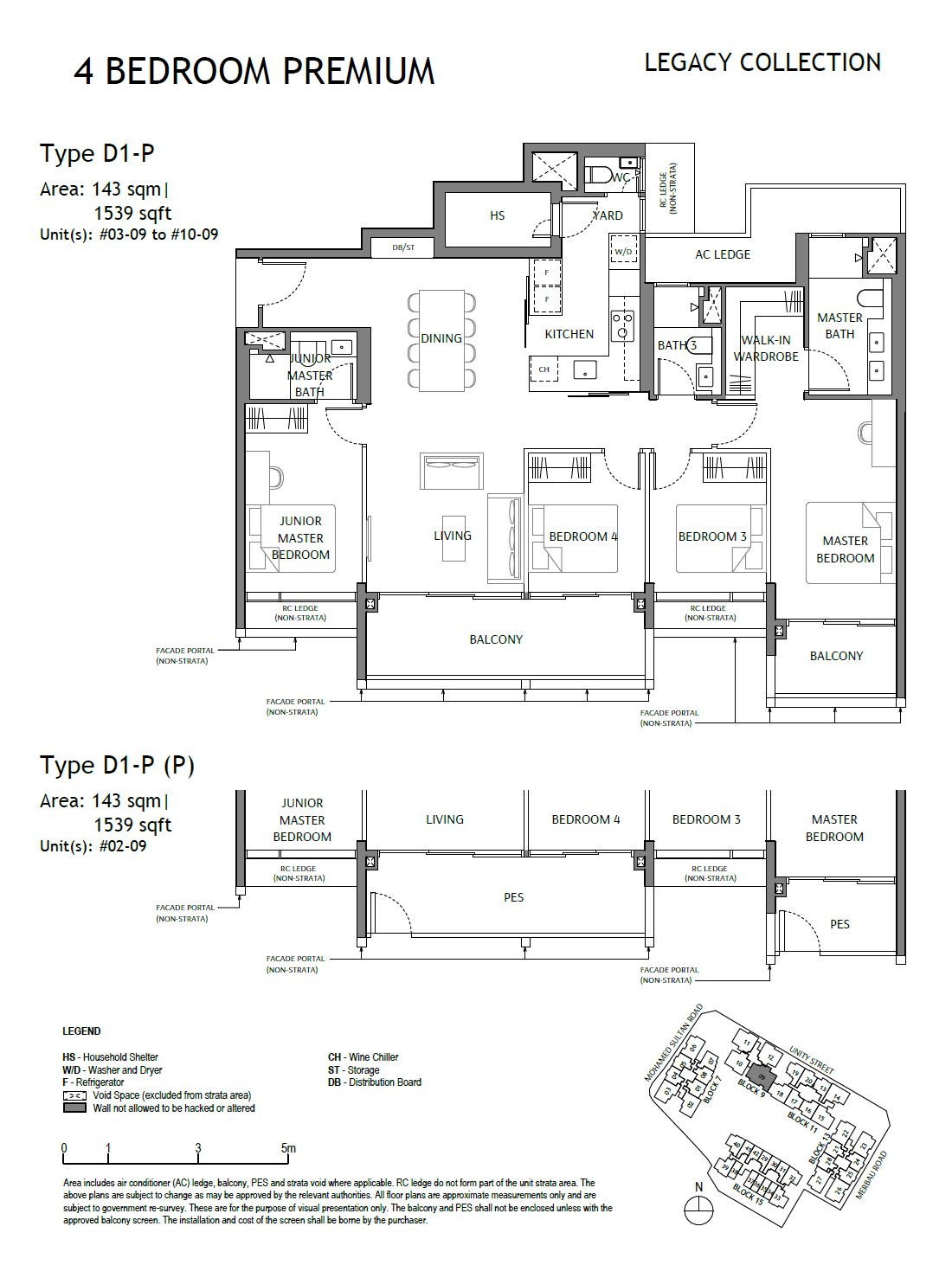 The Robertson Opus, floor plan D1-P (4 Bedroom Premium)