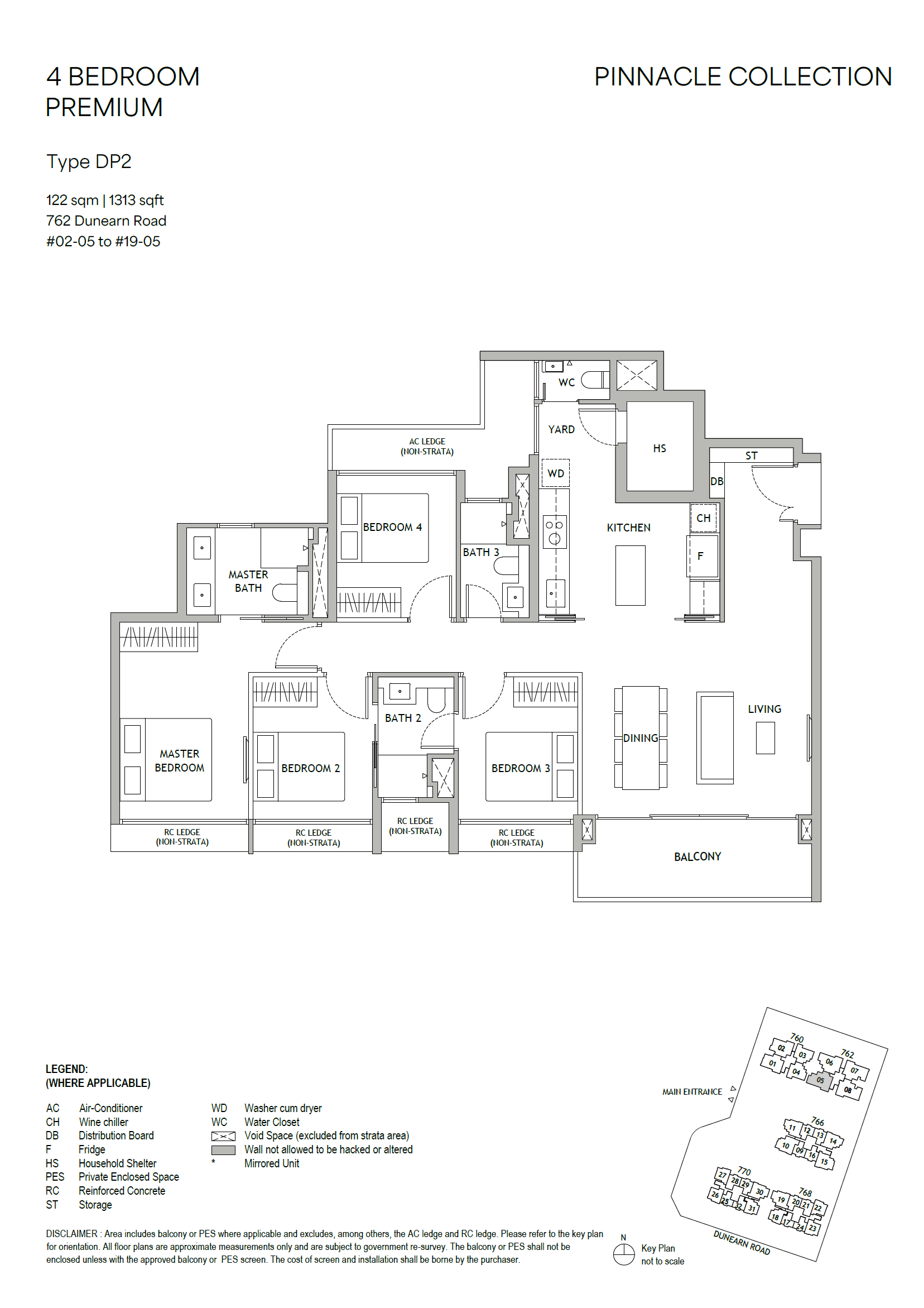 Dunearn House, floor plan DP2 (4 Bedroom Premium)