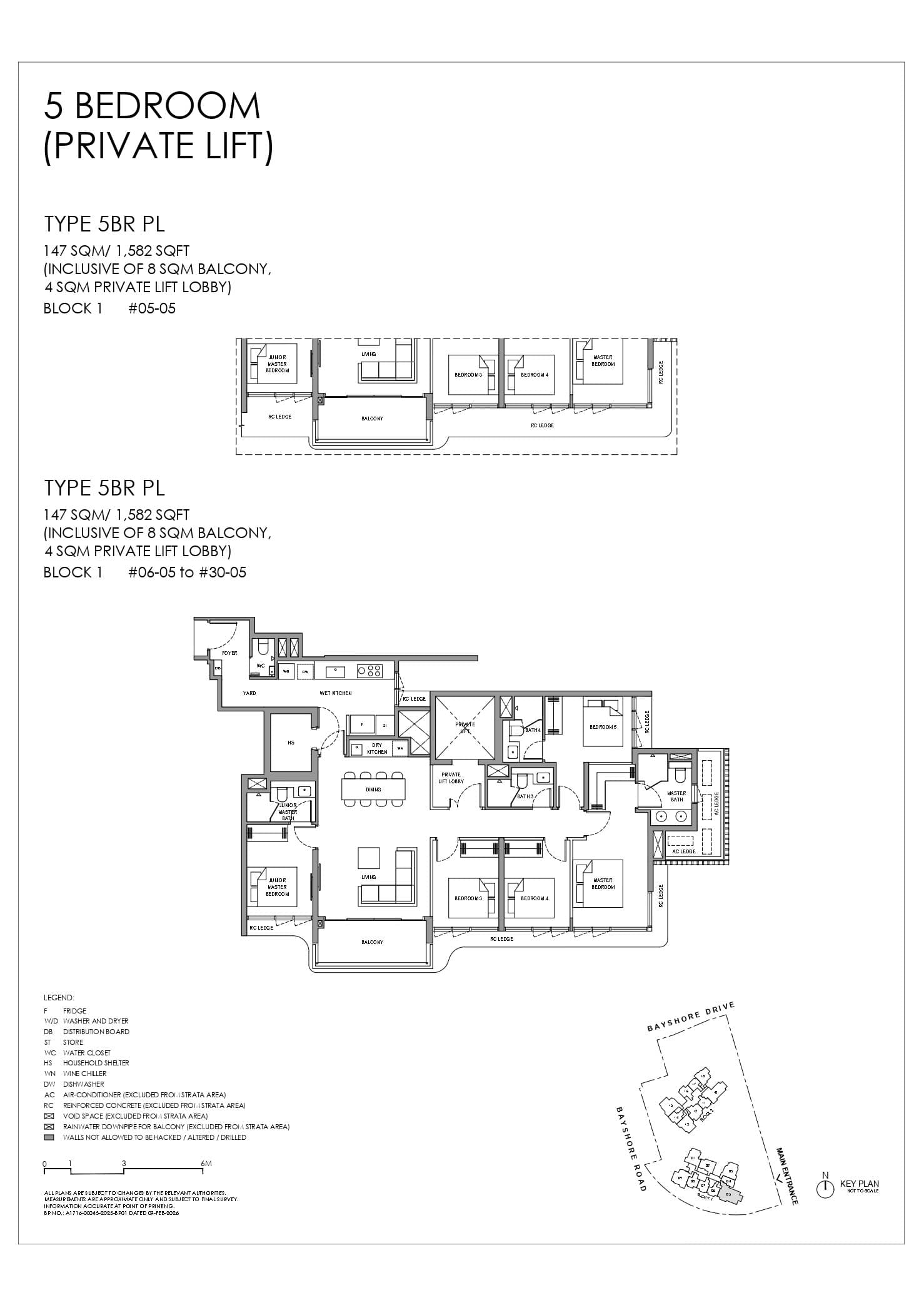 Vela Bay, floor plan 5BR PL (5 Bedroom (Private Lift))
