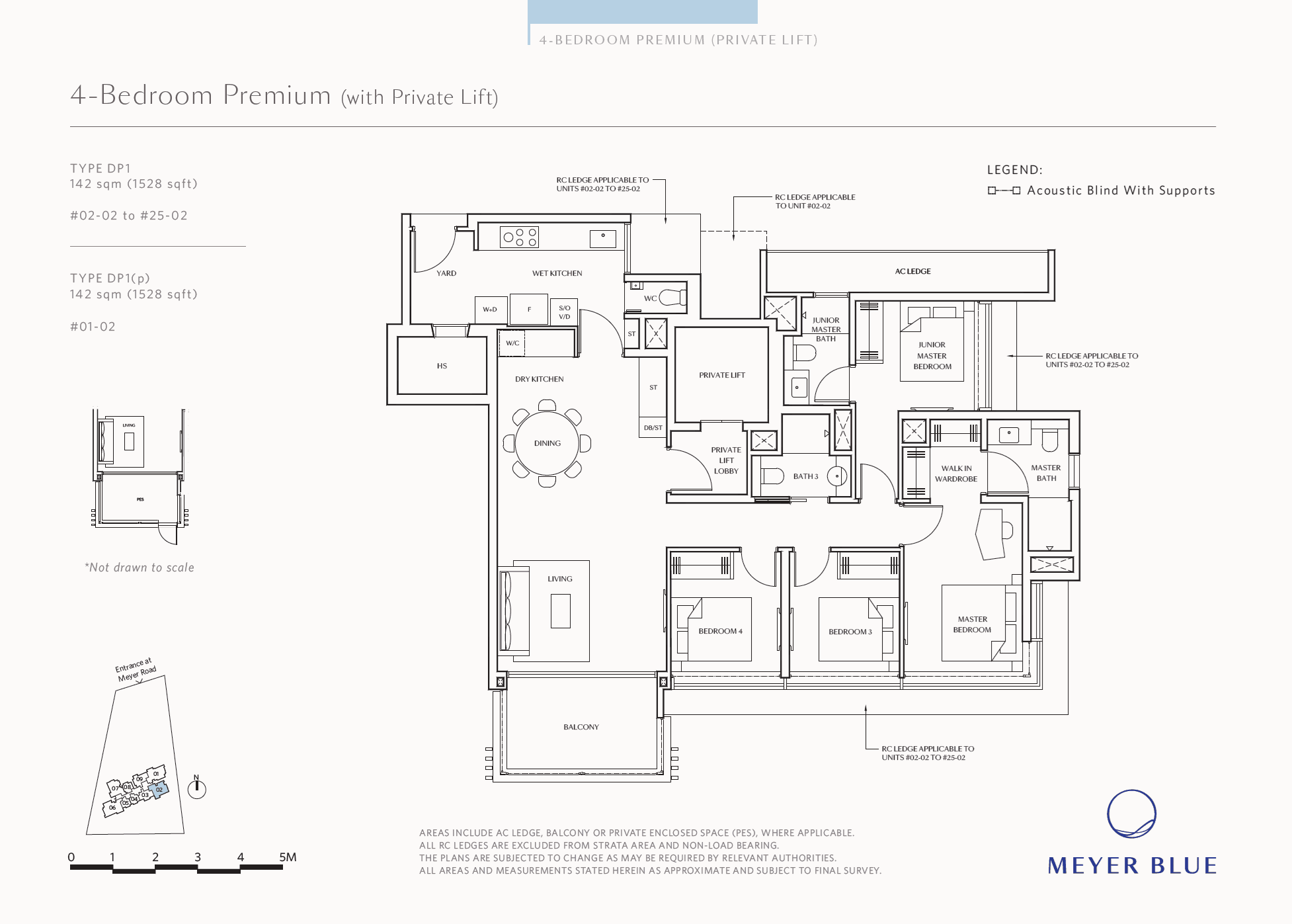 Meyer Blue, floor plan DP1 (4 Bedroom Premium (w Private Lift))