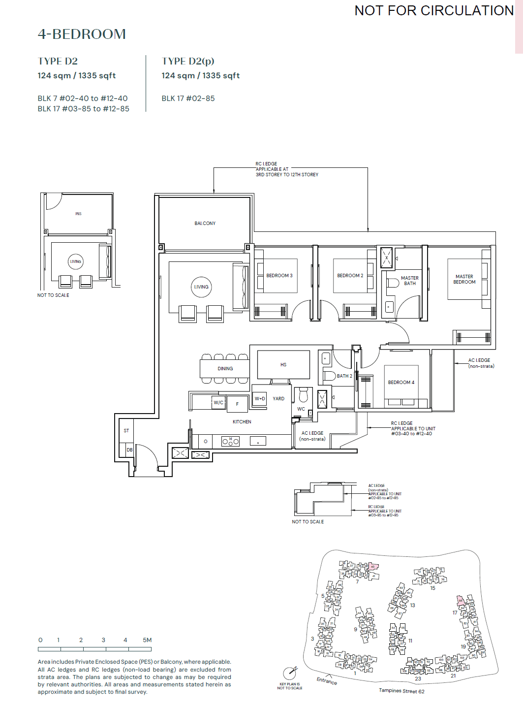 Parktown Residence, floor plan D2 (4 Bedroom)