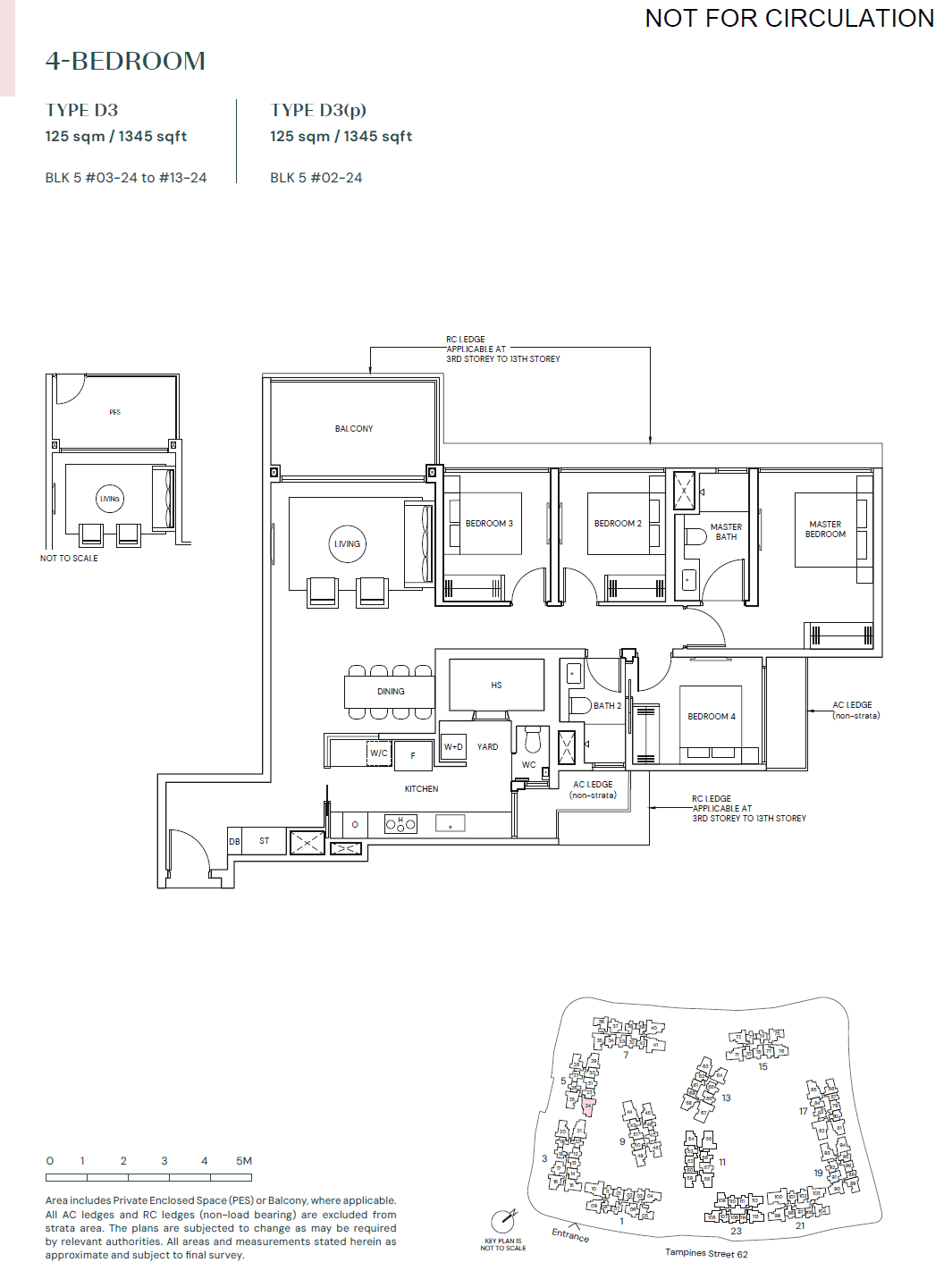 Parktown Residence, floor plan D3 (4 Bedroom)