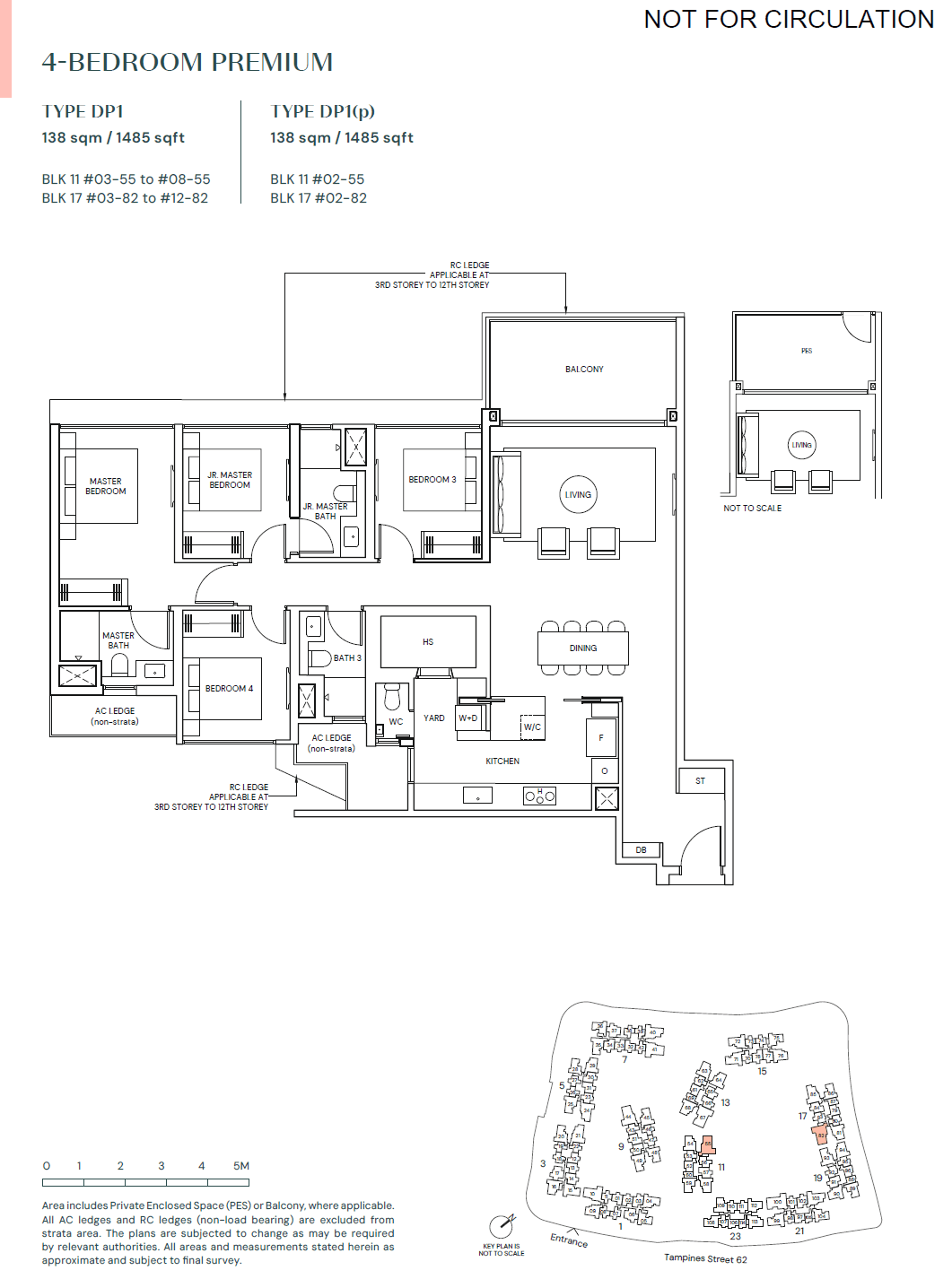 Parktown Residence, floor plan DP1 (4 Bedroom Premium)