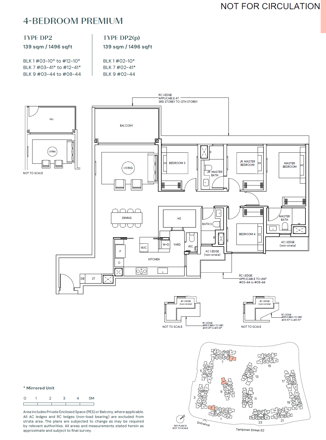 Parktown Residence, floor plan DP2 (4 Bedroom Premium)