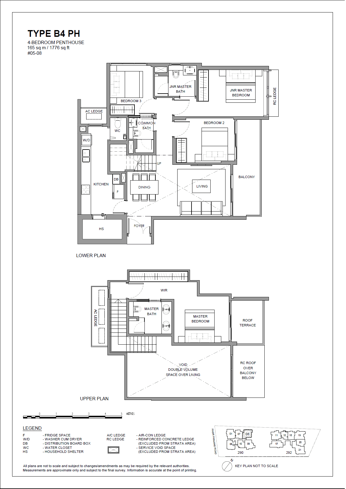 The Hillshore, floor plan B4 PH (4 Bedroom Penthouse)
