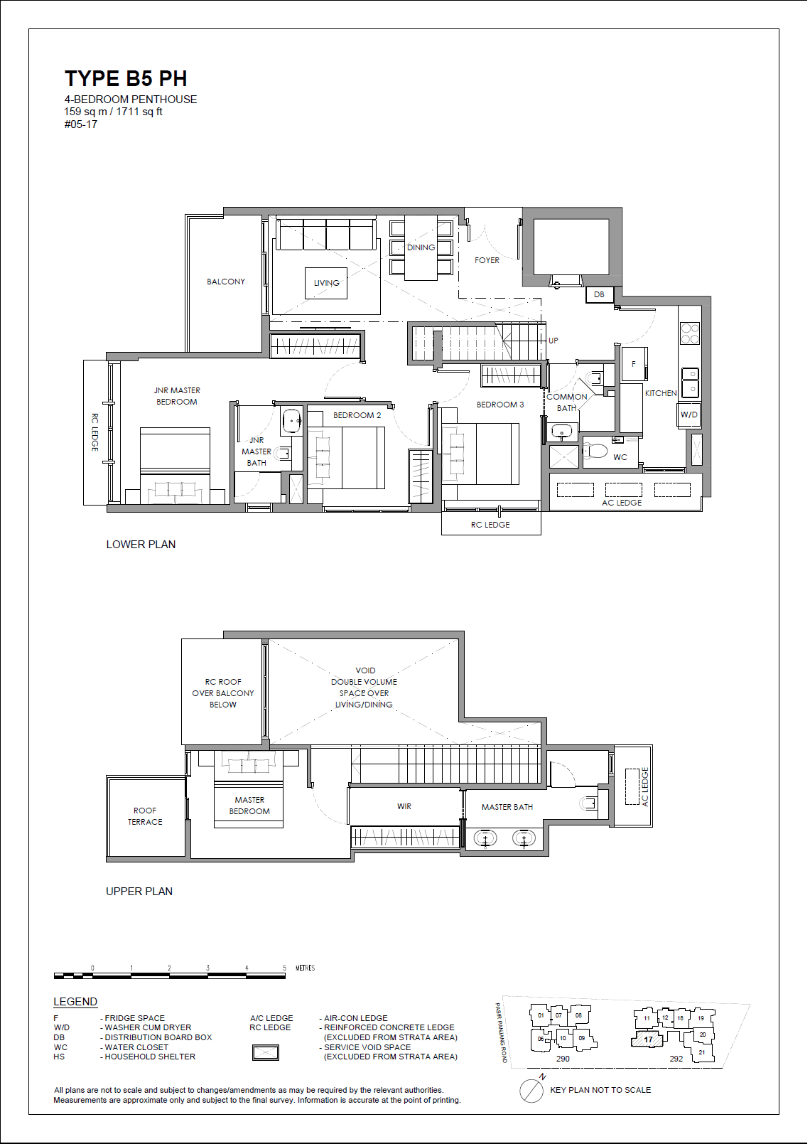 The Hillshore, floor plan B5 PH (4 Bedroom Penthouse)