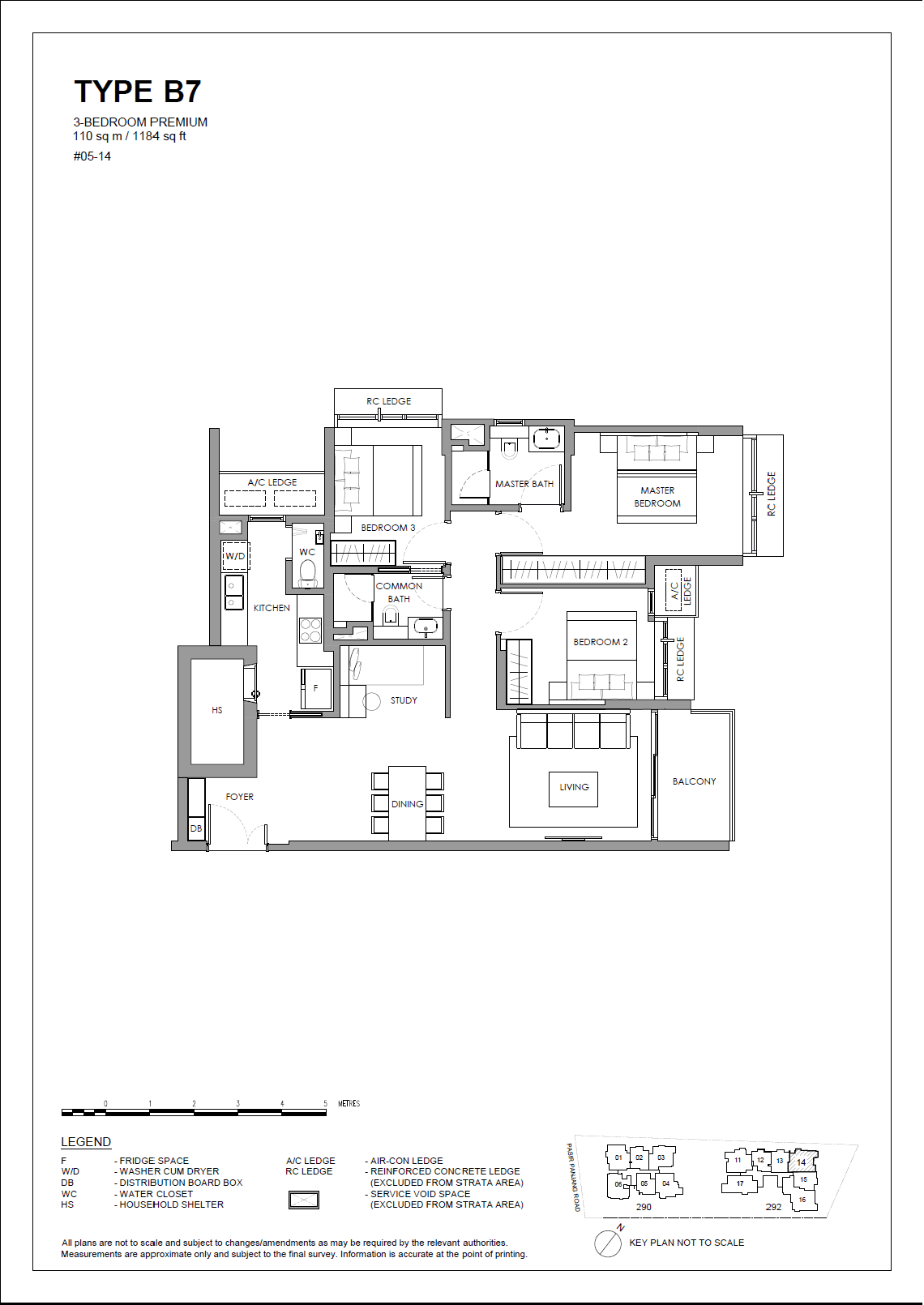 The Hillshore, floor plan B7 (3 Bedroom Premium)