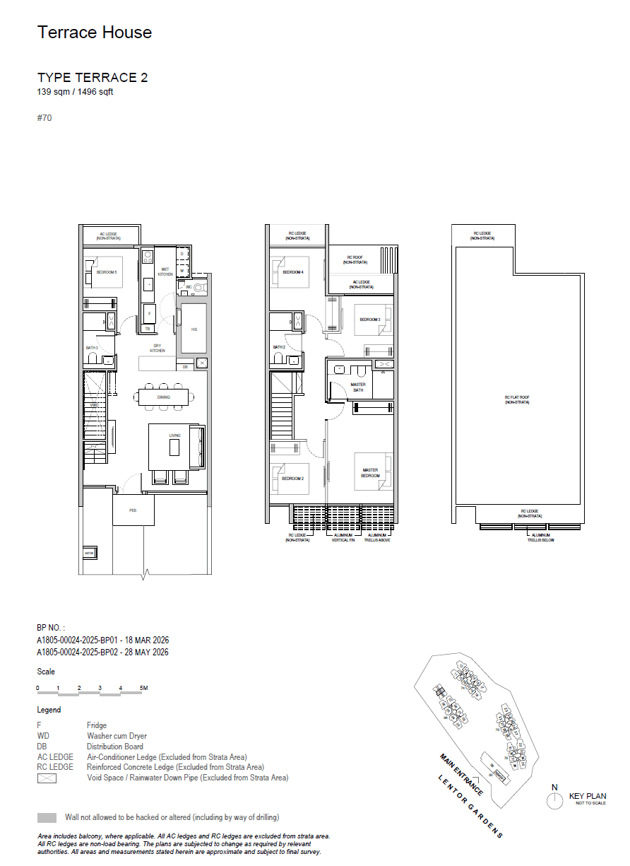 Lentor Gardens Residences, floor plan TERRACE 2 (Strata Terrace House)
