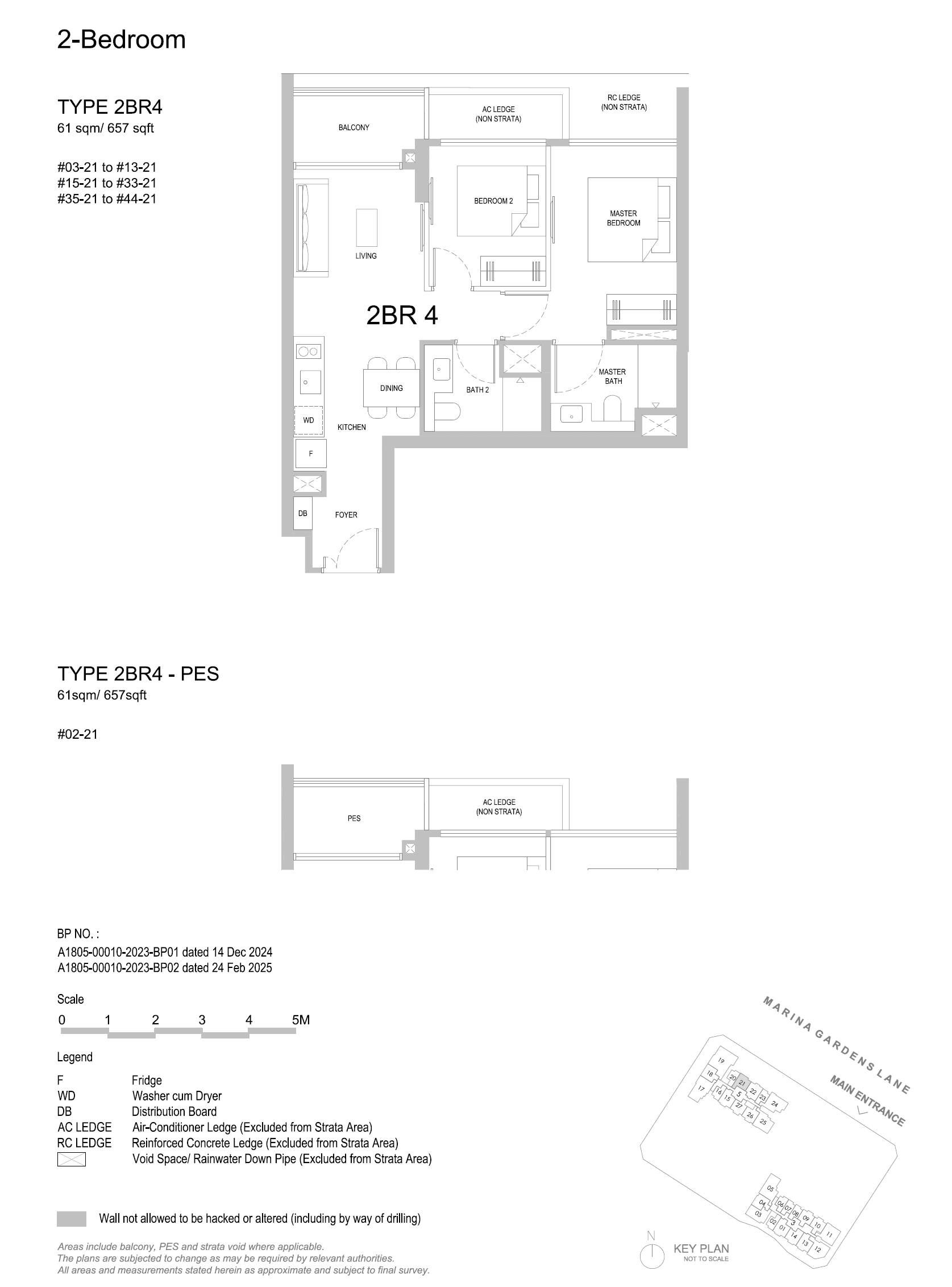 One Marina Gardens, floor plan 2BR4 (2 Bedroom)