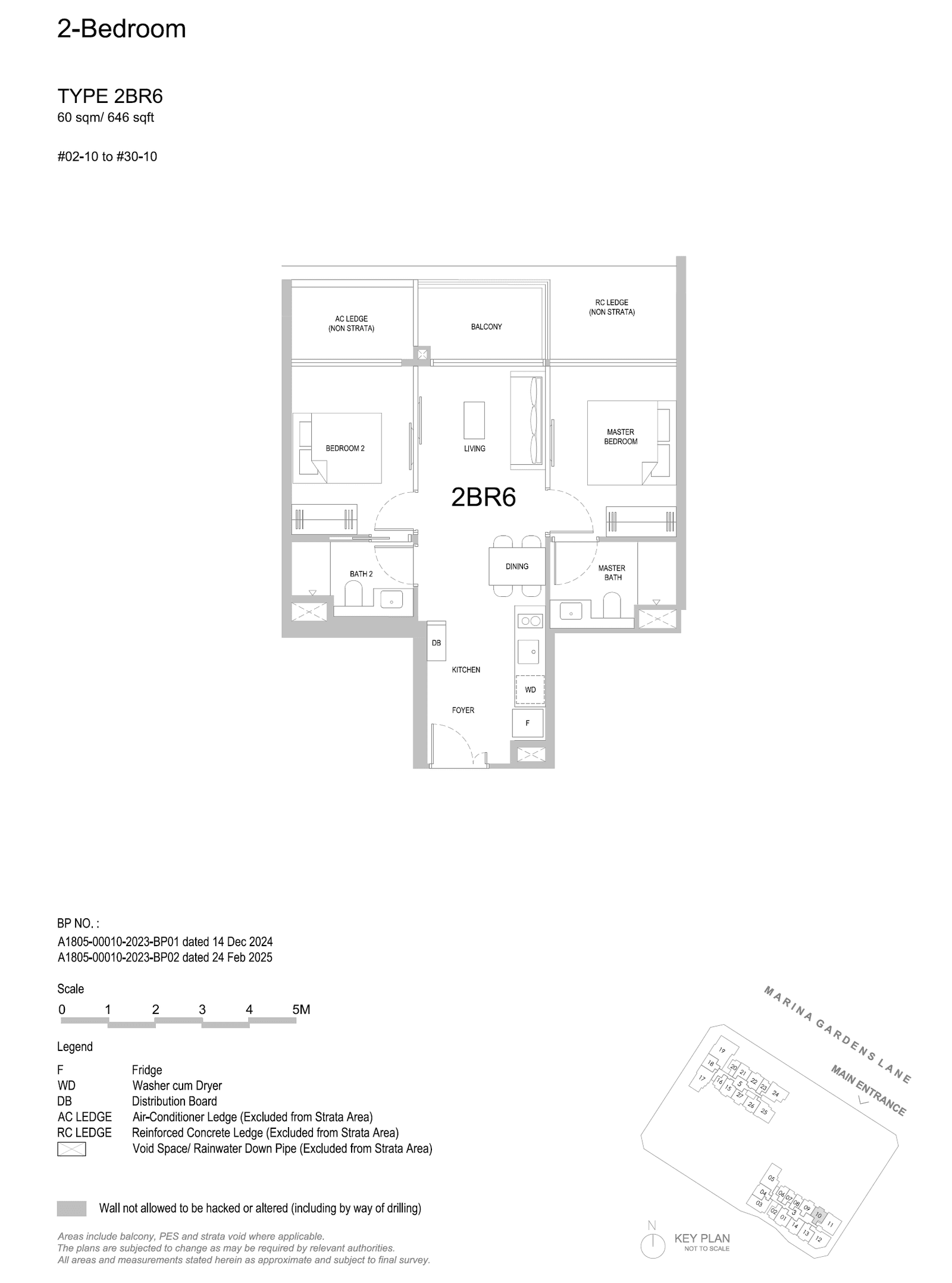One Marina Gardens, floor plan 2BR6 (2 Bedroom)