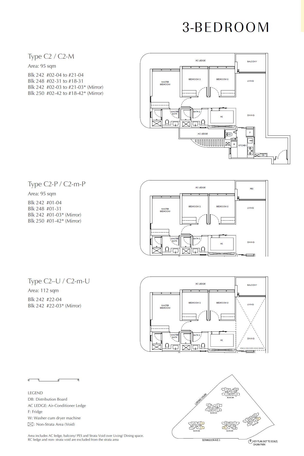 Chuan Park, floor plan C2 (3 Bedroom)