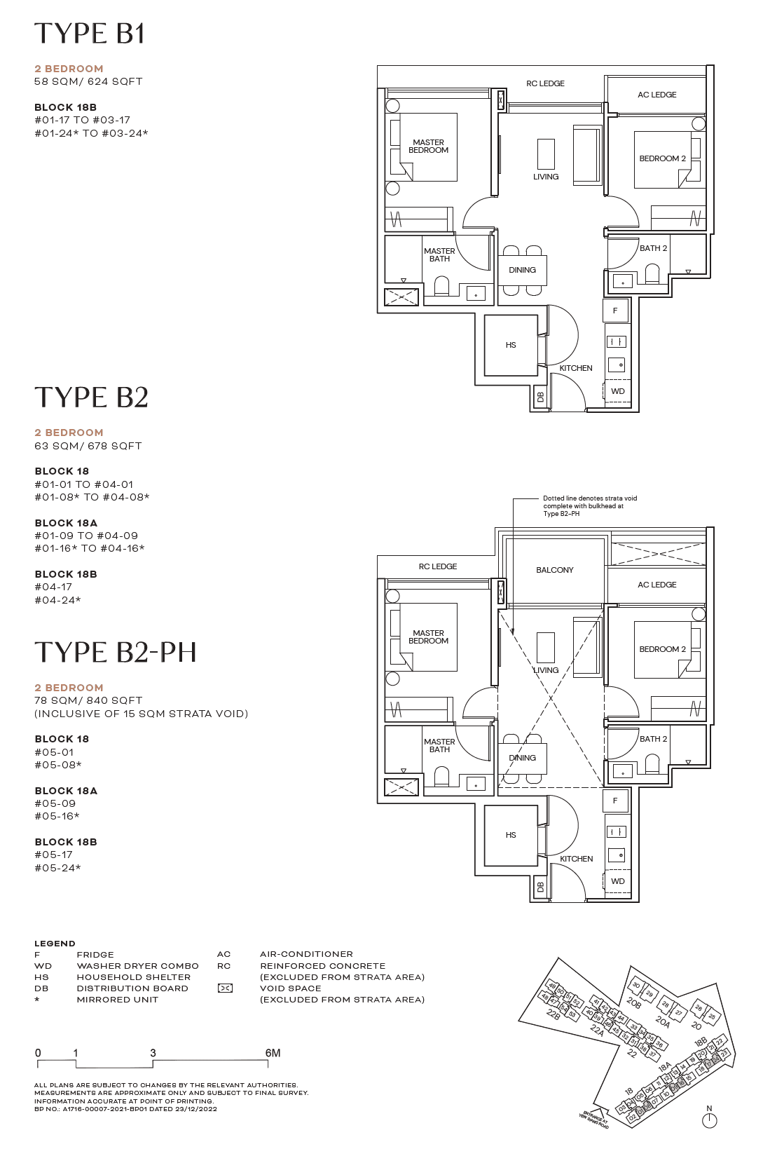 Terra Hill, floor plan B2-PH (2 Bedroom)