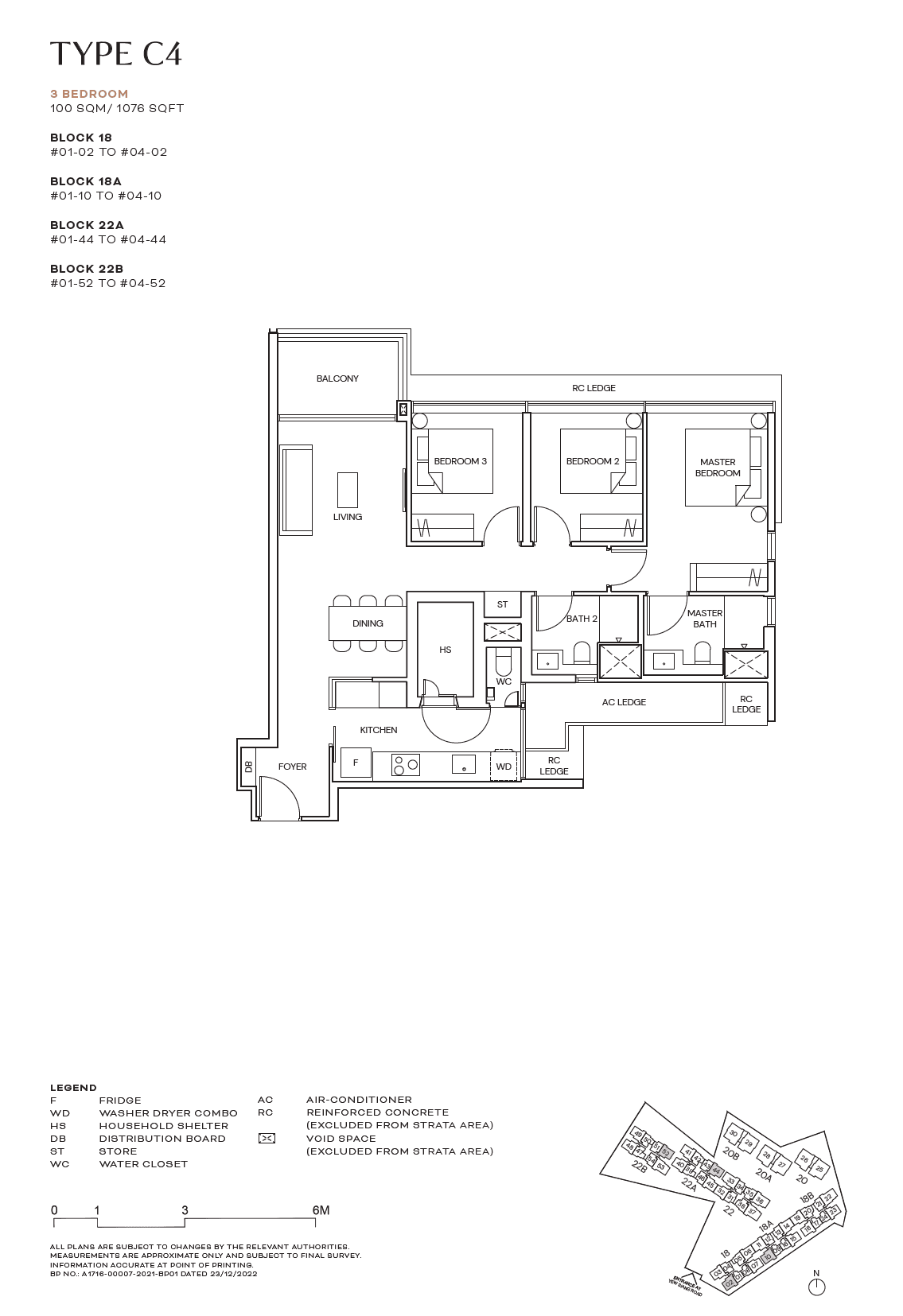 Terra Hill, floor plan C4 (3 Bedroom)