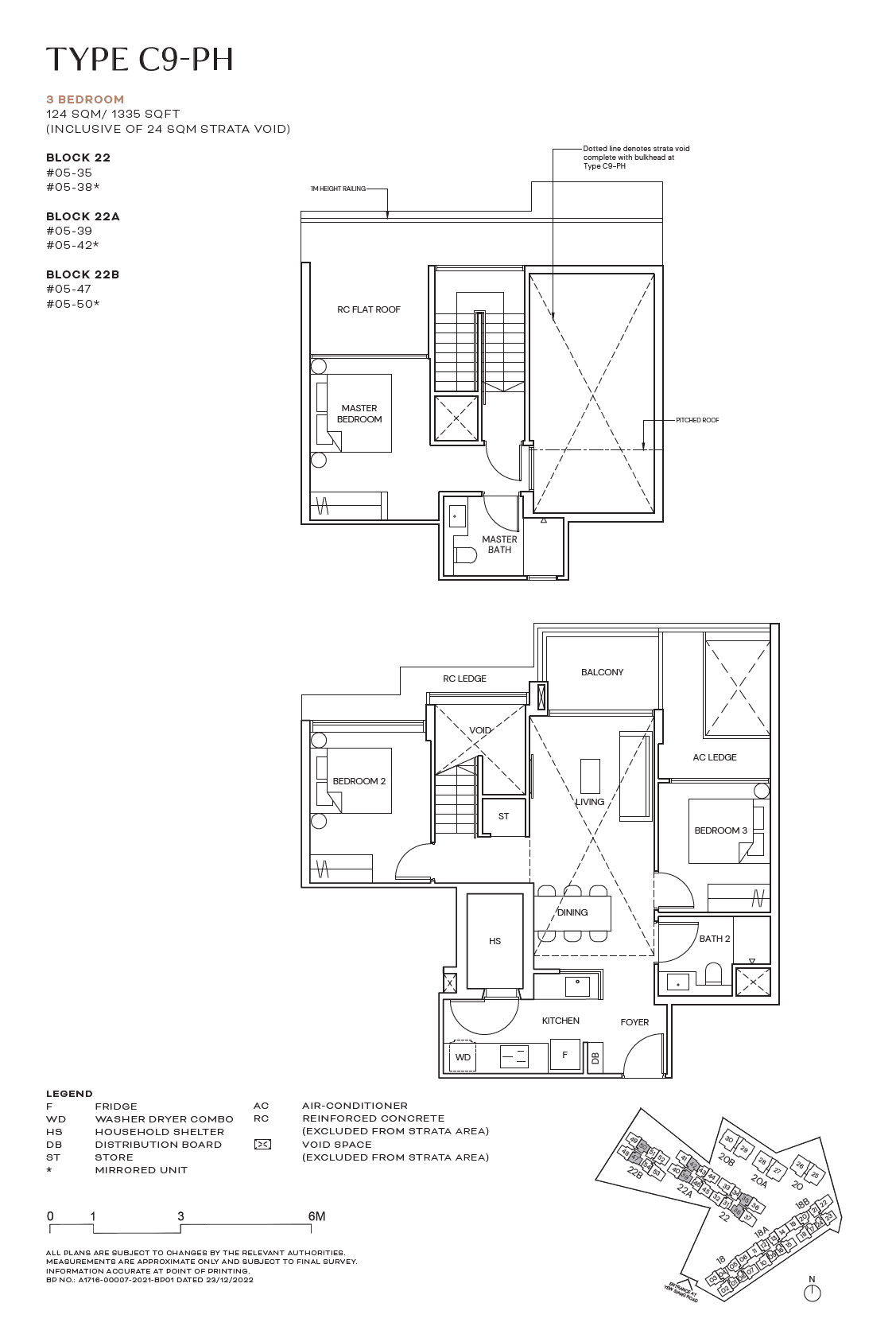 Terra Hill, floor plan C9-PH (3 Bedroom)