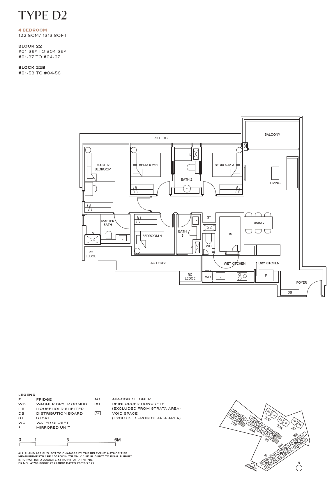 Terra Hill, floor plan D2 (4 Bedroom)