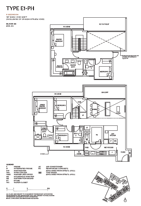 Terra Hill, floor plan E1-PH (5 Bedroom)