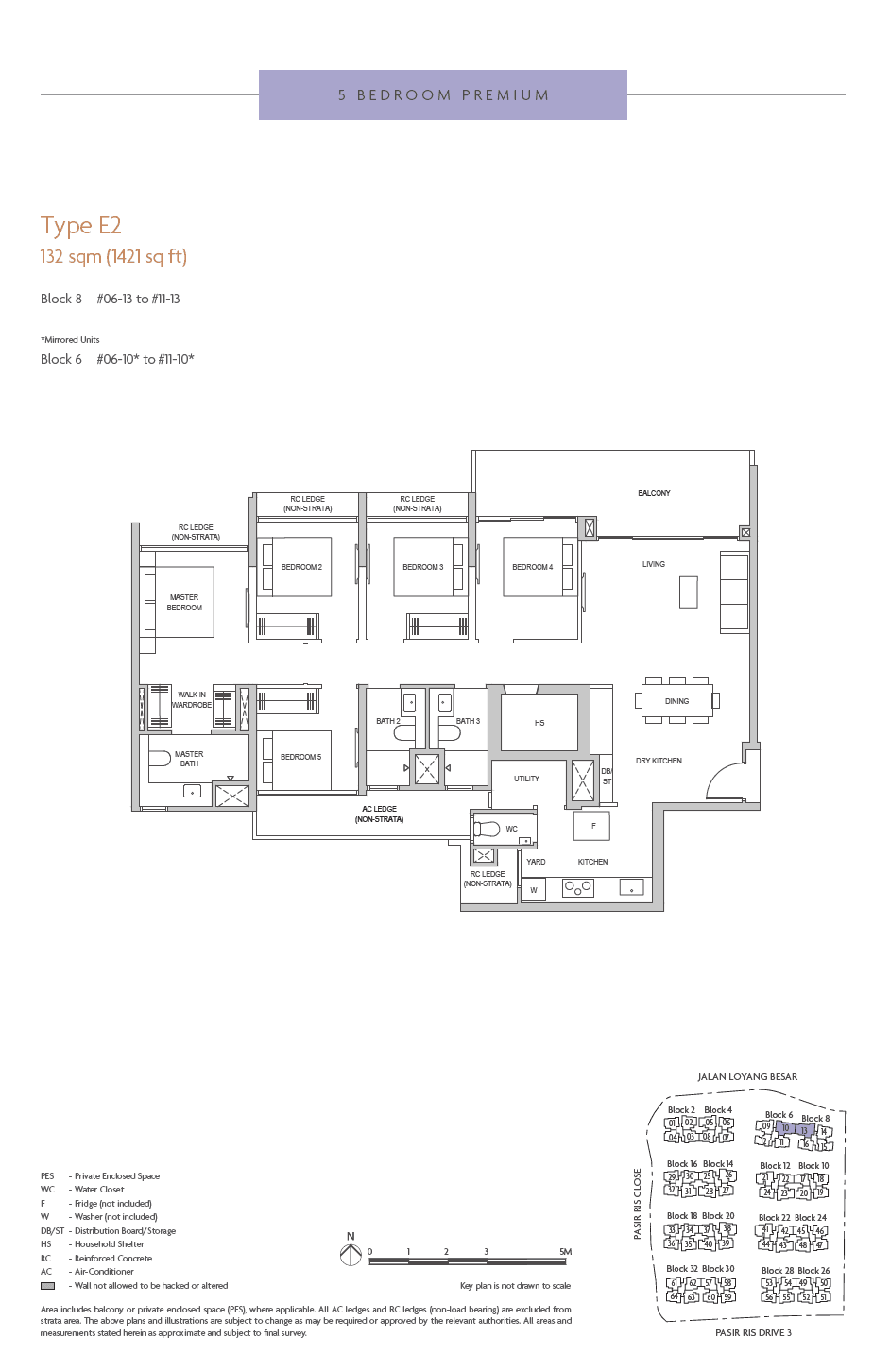 Coastal Cabana, floor plan E2 (5 Bedroom Premium)