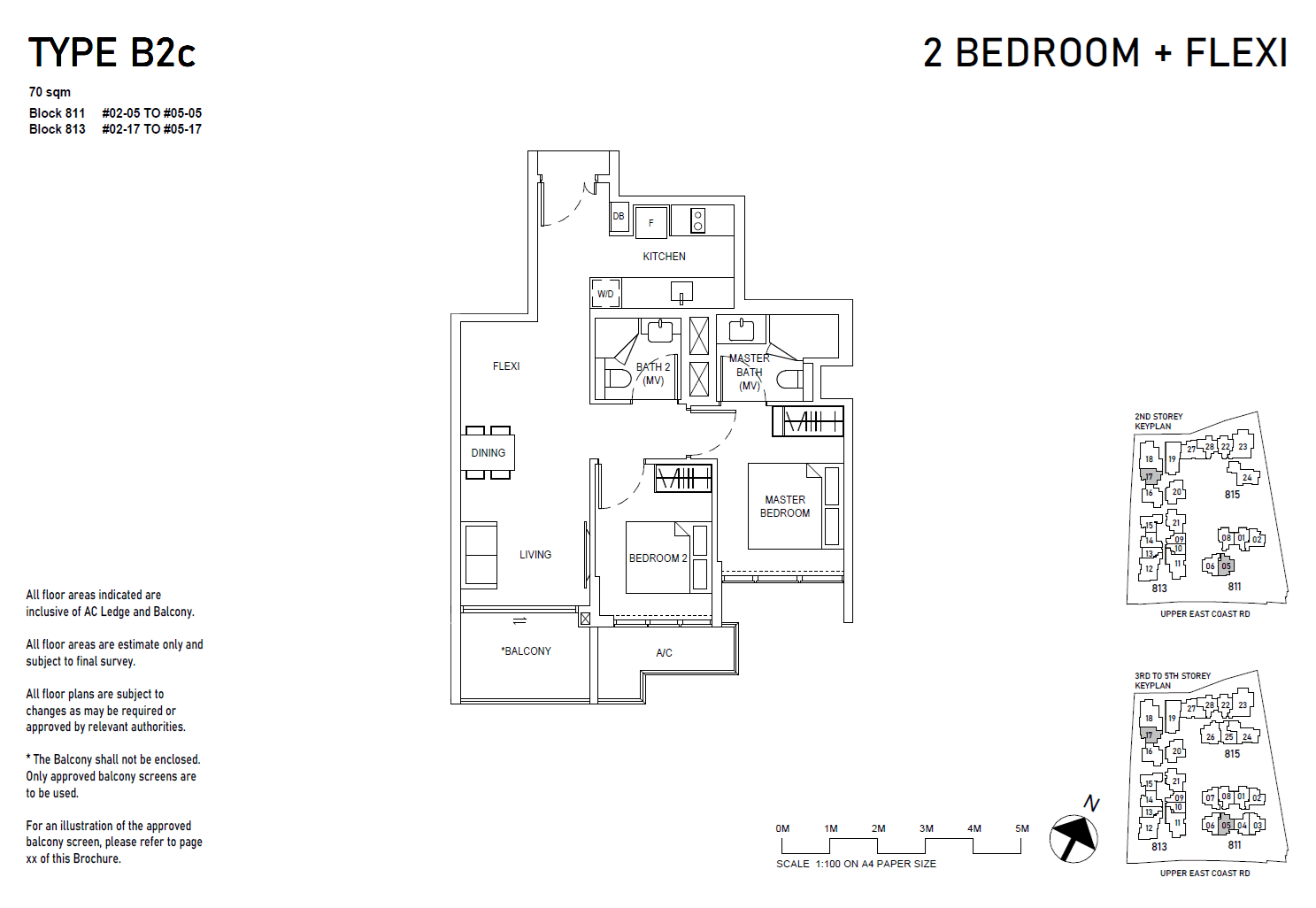 Bagnall Haus, floor plan B2c (2 Bedroom + Flexi)