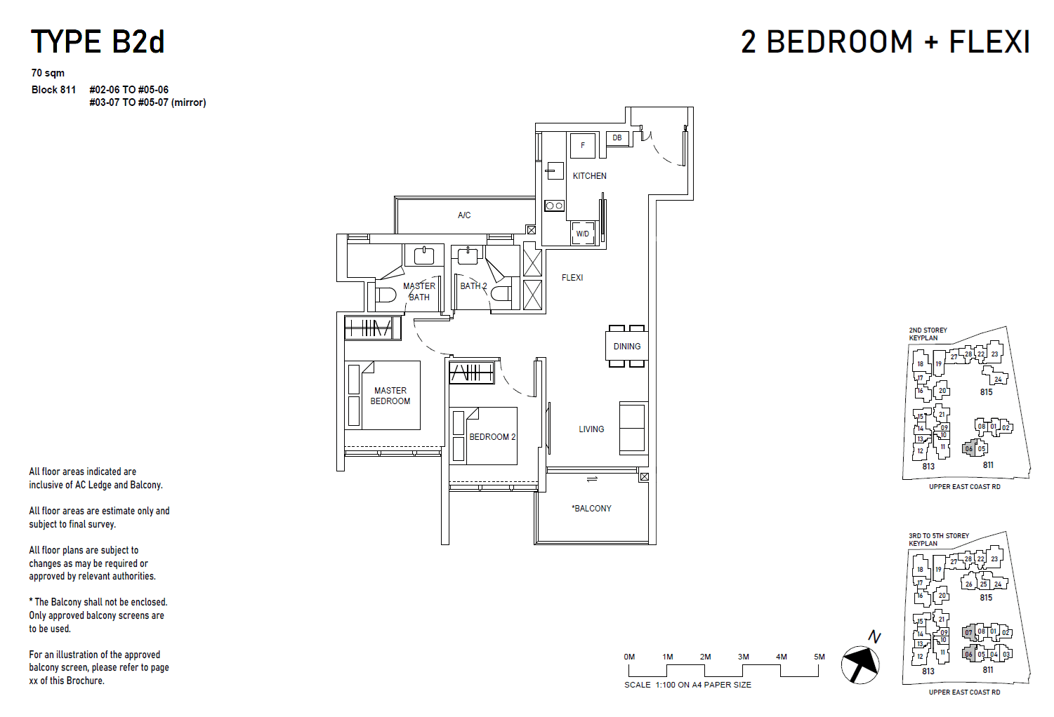 Bagnall Haus, floor plan B2d (2 Bedroom + Flexi)