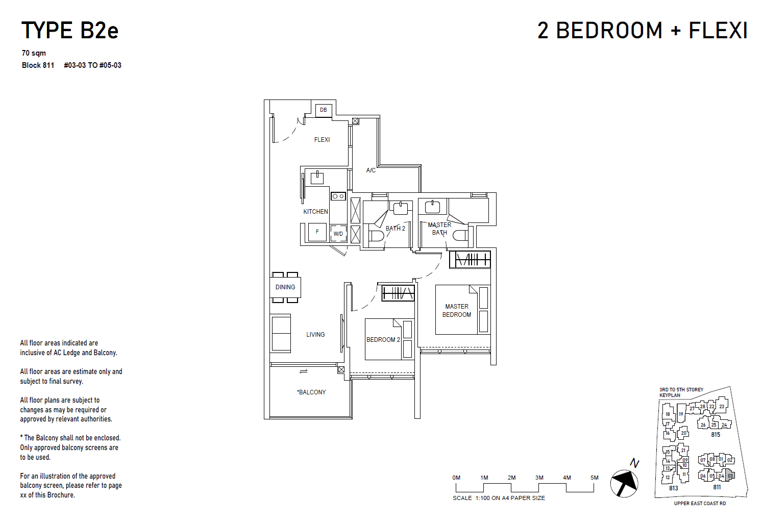 Bagnall Haus, floor plan B2e (2 Bedroom + Flexi)