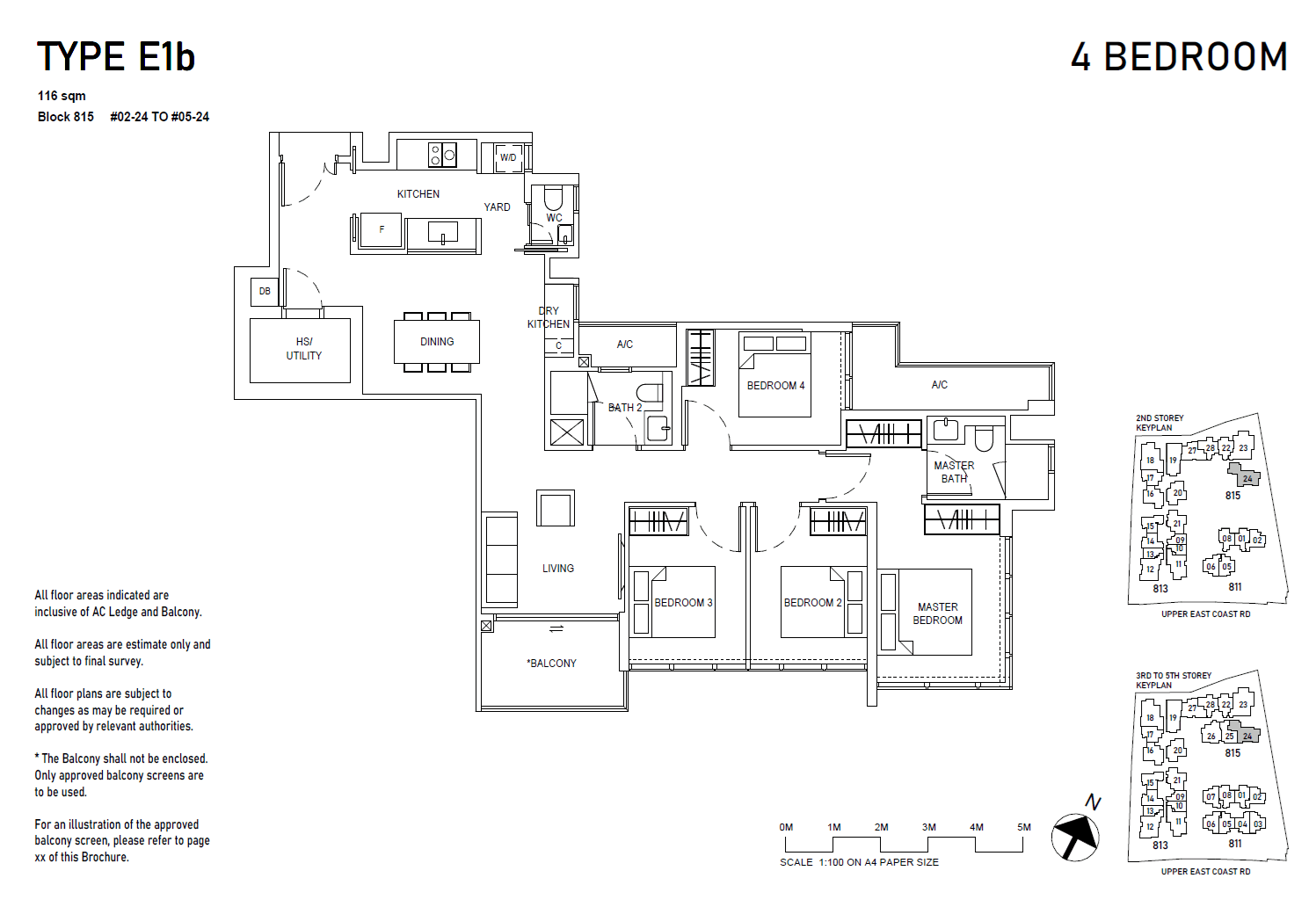 Bagnall Haus, floor plan E1b (4 Bedroom)