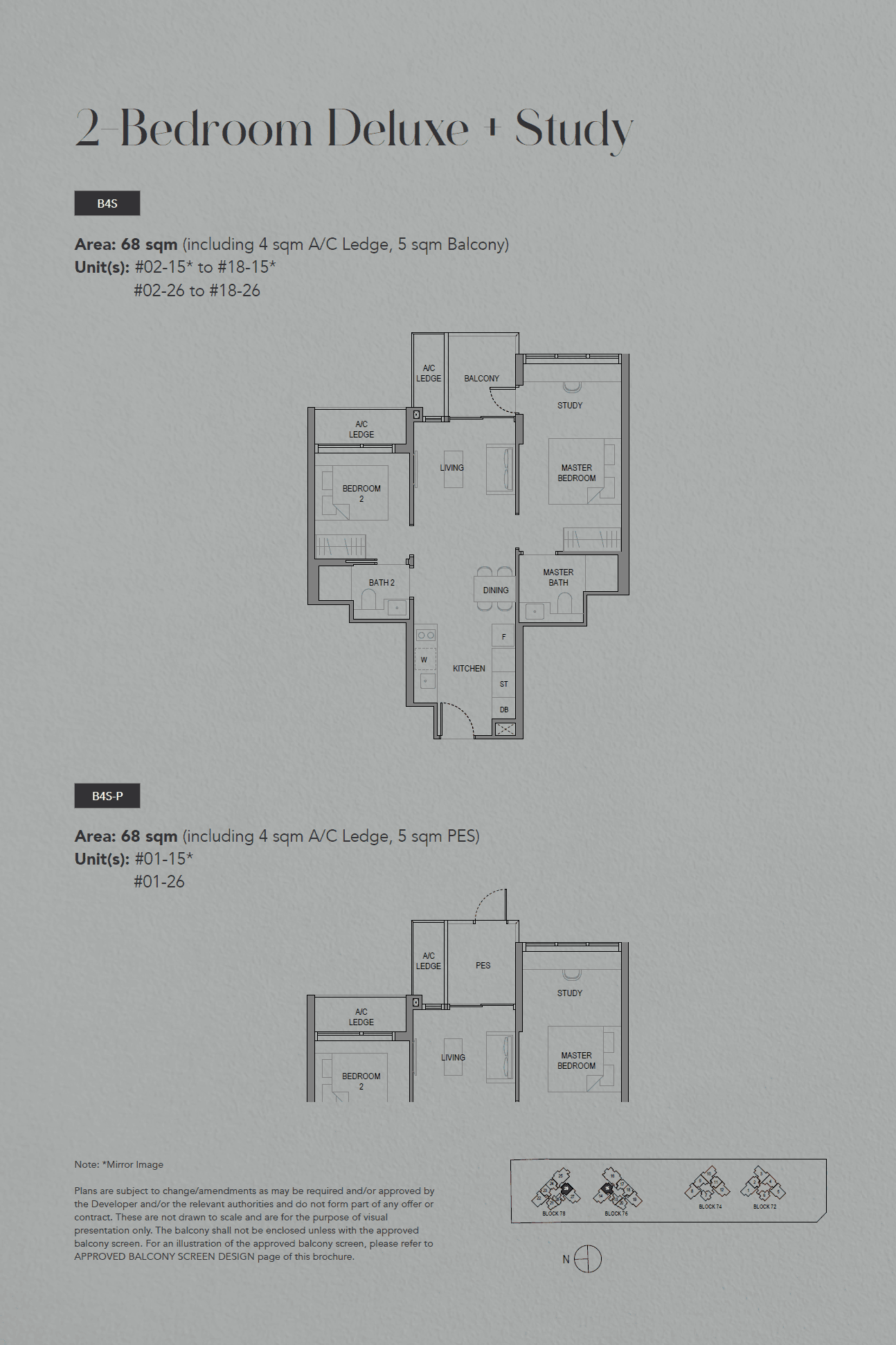 SORA, floor plan B4S (2 Bedroom Deluxe + Study)