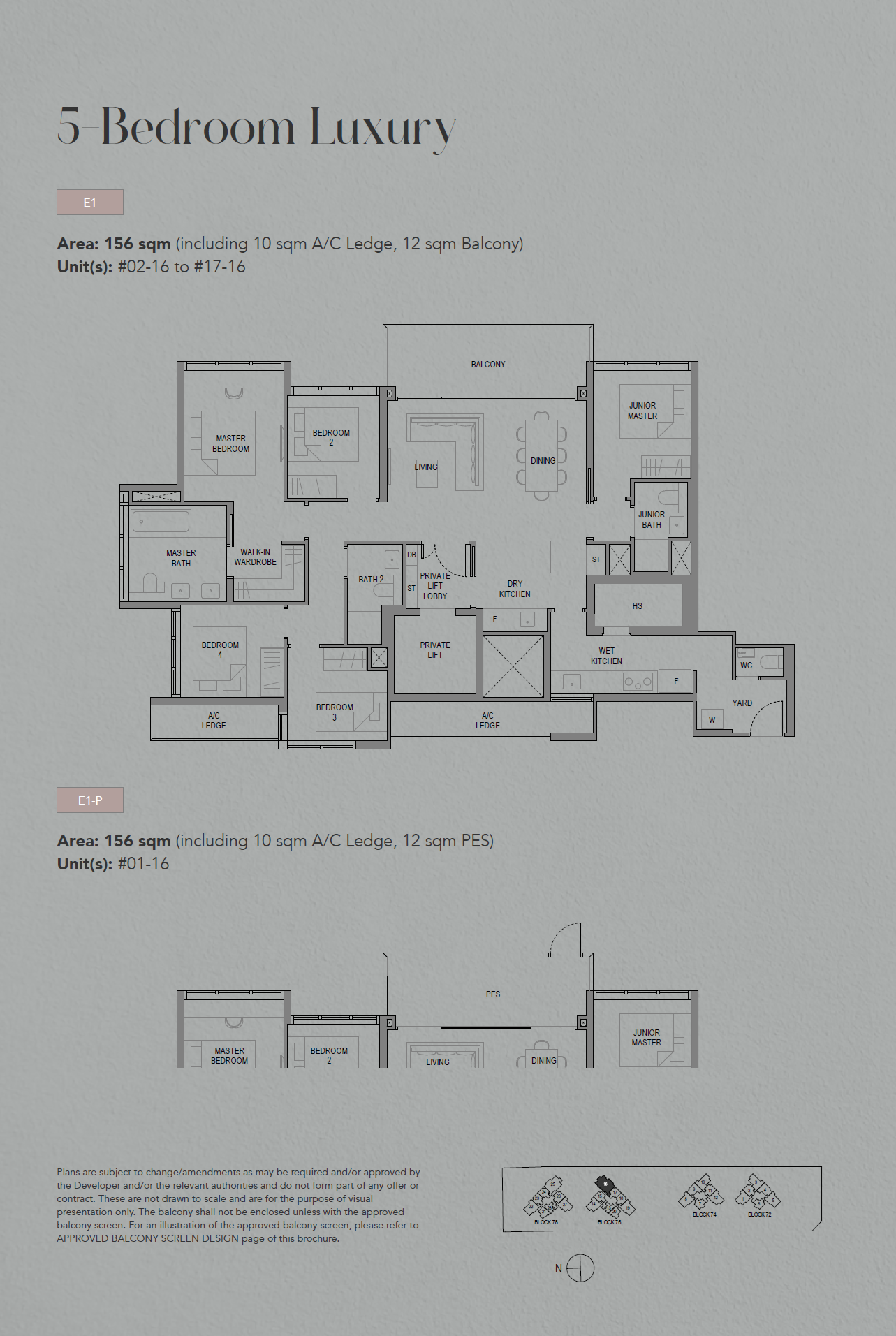 SORA, floor plan E1 (5 Bedroom Luxury)